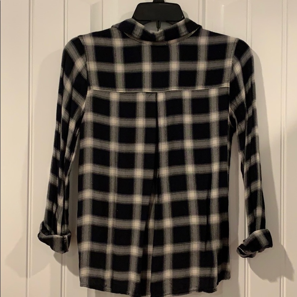 HOLLISTER Juniors Flannel Blouse - Picture 2 of 2